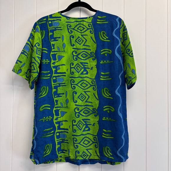 Dee Dee's Womens Batik Boho Hippie Carefree Pant & Top Set Size M Island Comfy - Picture 3 of 12